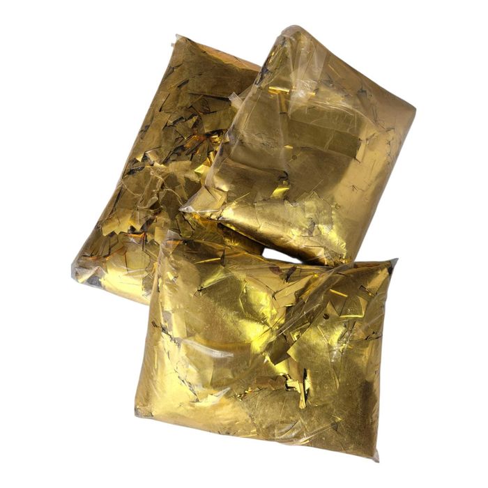 Confettis Metálicos Dourados ou Prateados 1Kg – Recarga Profissional para Canhões
