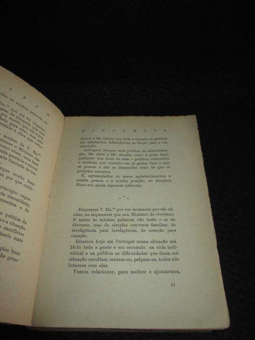 Livro Discursos 1928 a 1934 Oliveira Salazar 3ª edição 1939