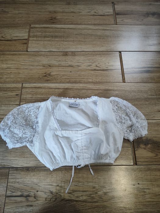 Bluzka bawarska dirndl 38 M Crop top 10  Oktoberfest