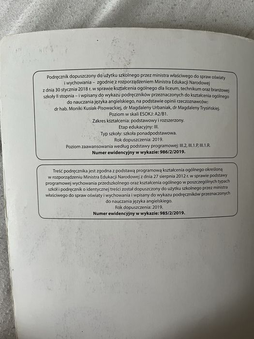 Podręcznik do języka angielskiego Vision 2 rok 2019