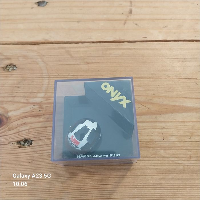 Miniatura Capacete Coleção 1/12 Onyx HM005 - Alberto Puig (MotoGP)