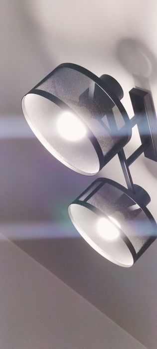 Lampa sufitowa czarna, żyrandol