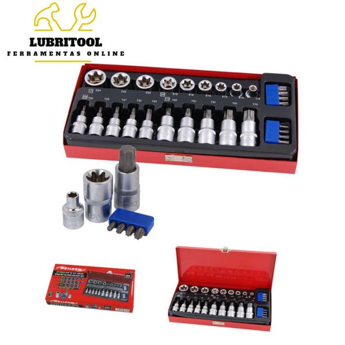 27-Piece Torx Socket and Bit Set, 3/8" and 1/2", CT0693 | BRAND NEW