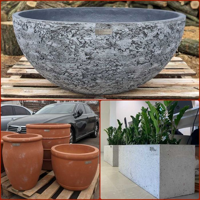 Вазоны, Бетонні Вазони, Горщики Вуличні, Кашпо, Горшки Лофт, Дніпро