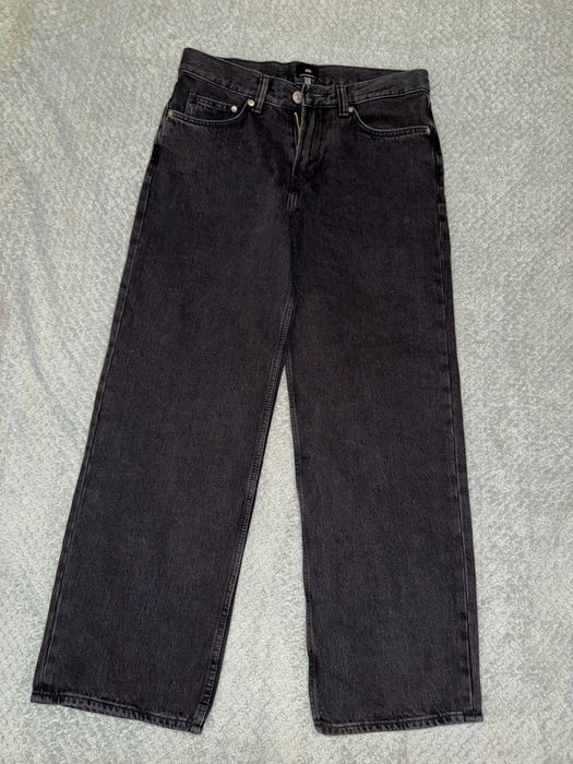 Чоловічі чорні джинси H&M Straight Relaxed W30/L32