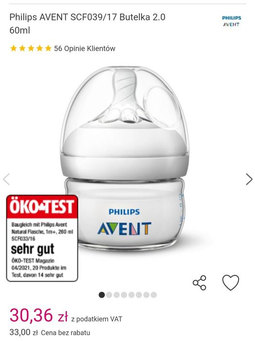 Nowe butelki Avent