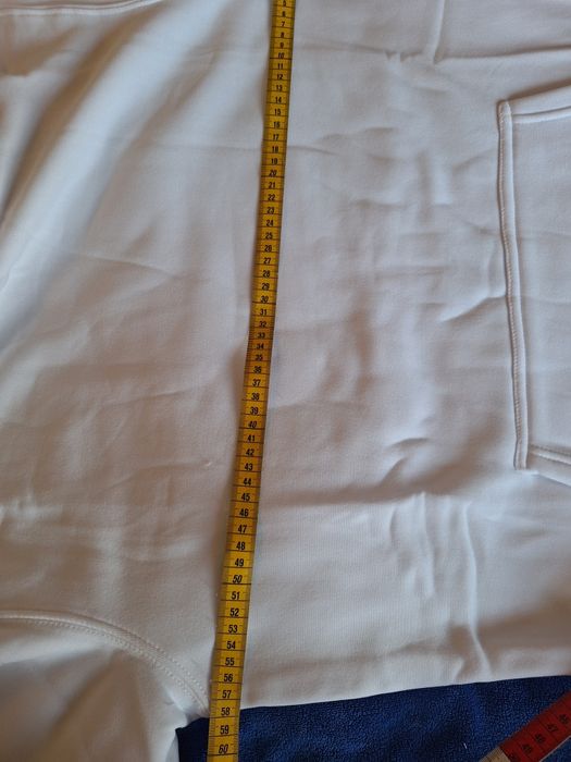 Biała bluza dresowa z kapturem XL