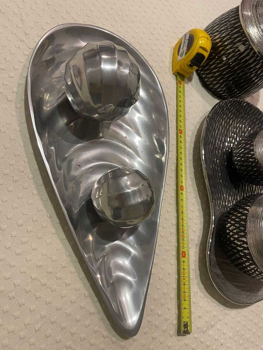 6 Peças de decoração - Tons Prateado / Metálico / Preto