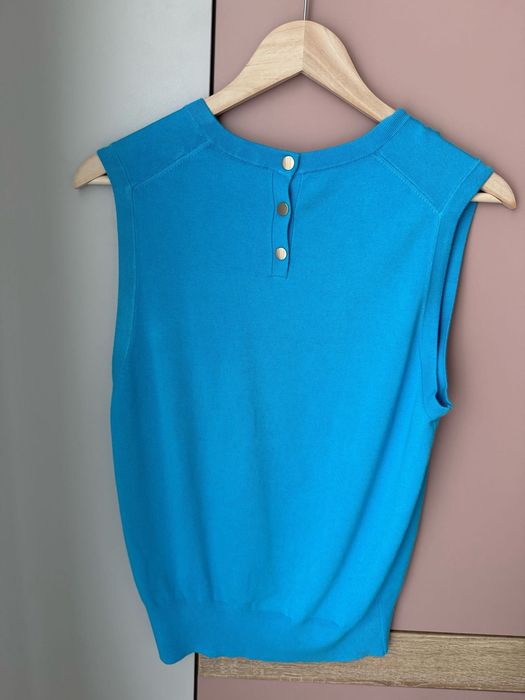 Bluzka dzianinowa basic bez rękawów, Zara – rozm. L – nowa bez metki