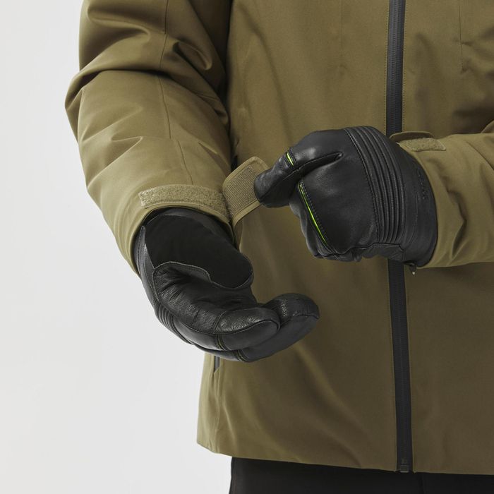 Casaco Quente e Impermeável de Ski e Snowboard Homem, 500 Caqui