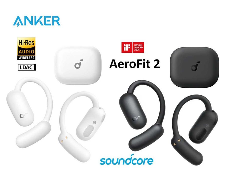 Навушники Anker Soundcore AeroFit 2 Hi-Res Audio LDAC Black/White