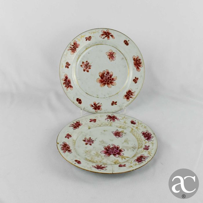 Par de pratos Companhia das Índias, Reinado Yongzheng, séc. XVIII