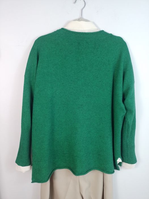 Zielony sweter  oversize miękki luźny wygodny 44 46