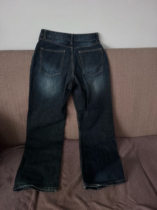 Spodnie Jeansy o kroju wide leg bershka 32