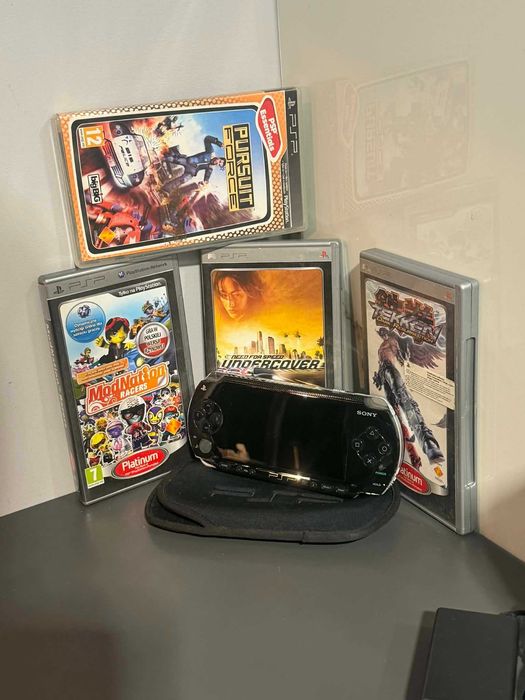 Konsola PSP Fat, 4 gry, etui/Lombard Krzysiek