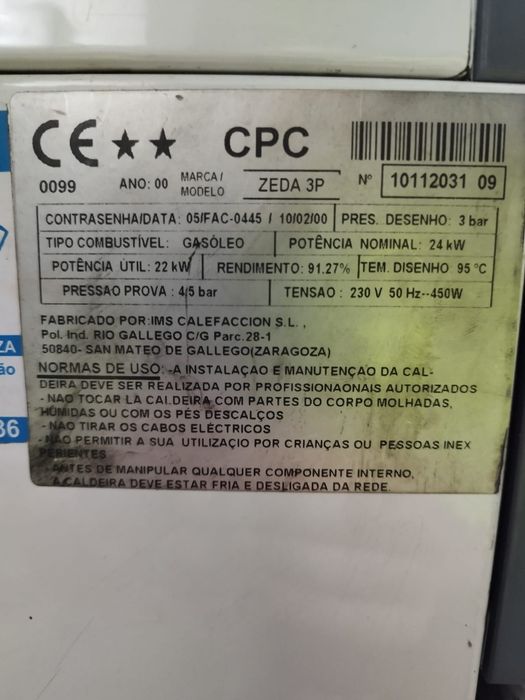 Caldeira a Gasóleo