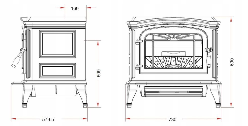 Koza Kominek piecyk wolnostojący Invicta biały