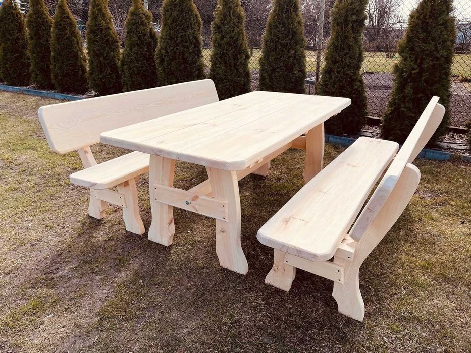 Drewniany Komplet Mebli Ogrodowych Na Lata Najlepsza Jakość