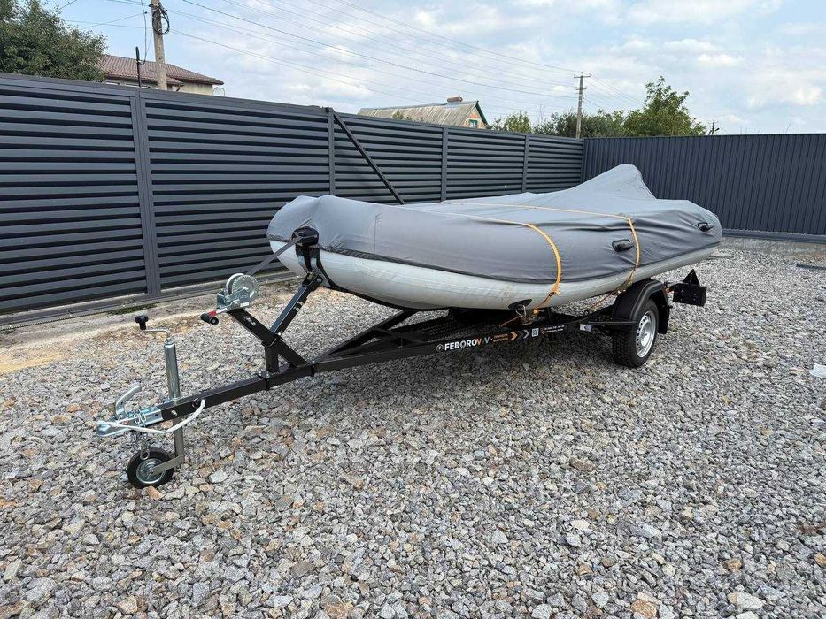 Човновий причіп для надувних ПВХ човнів RIB, моторних 4,3 м, | FEDOROV