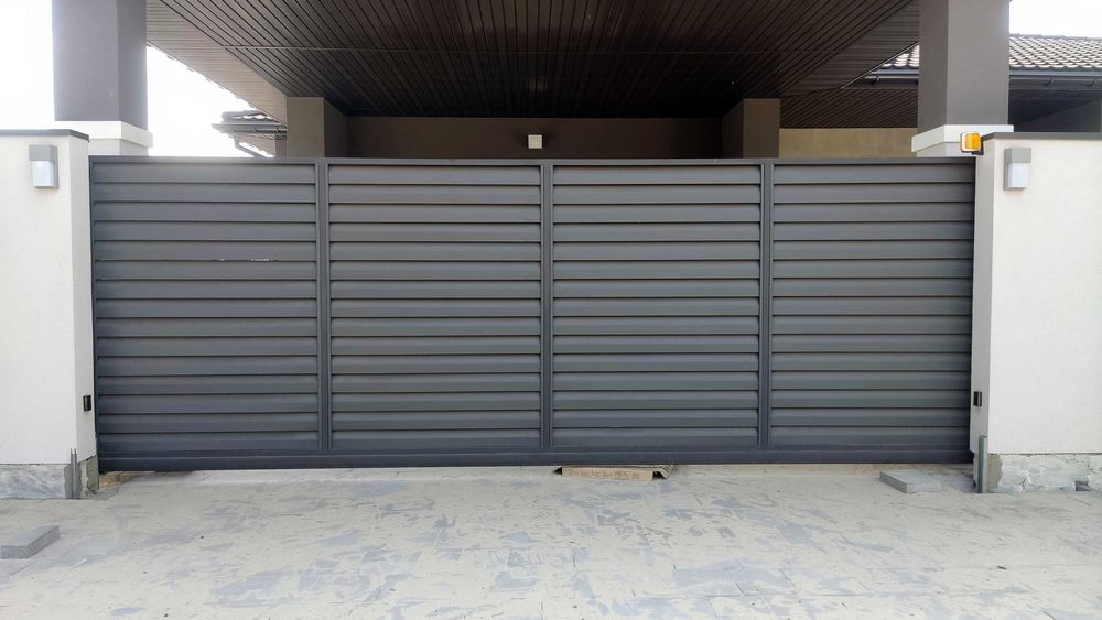 Ворота у двір відкатні автоматичні, зсувні, ворота откатные