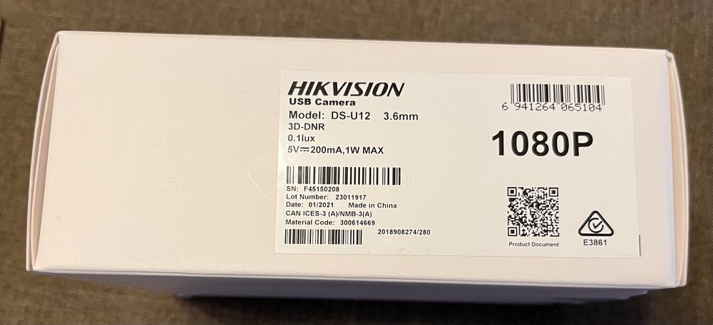 NOWA, Kamera HikVision 1080P HD USB