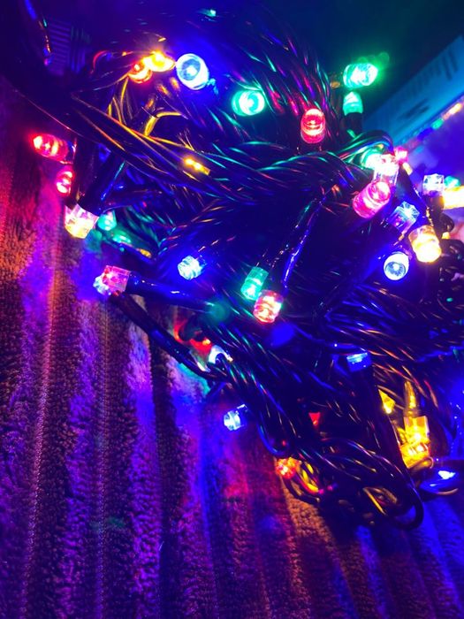 Гірлянда DL String 100Led 10м мульти/чорний 2,35мм лінійна IP65