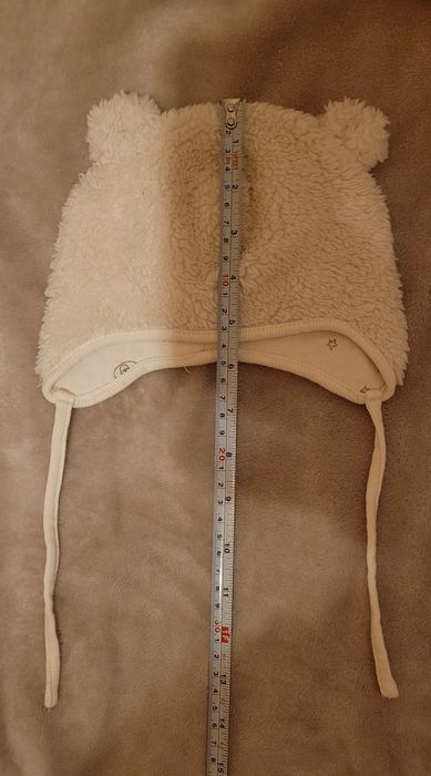Kremowa czapka niemowlęca 68 H&M 4-6m