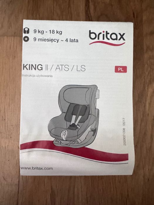 Fotelik Britax Romer King II LS 9-18 kg