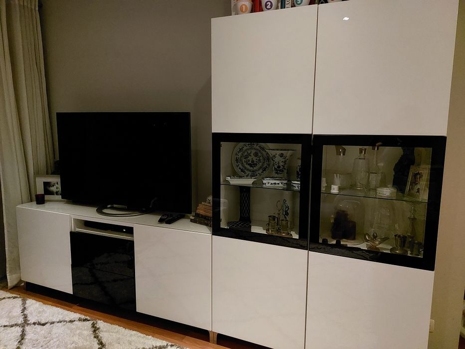 Frente de gaveta Selsviken preta brilhantee para moveis Besta