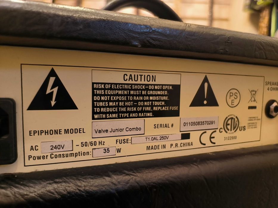 Epiphone Valve Junior Combo ламповий комбопідсилювач для гітари