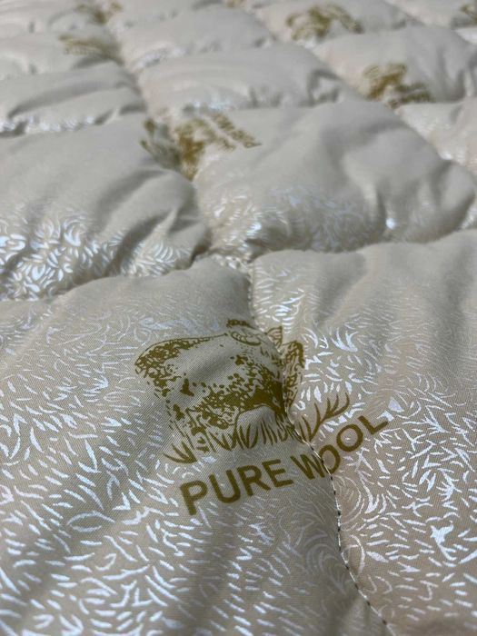 Ковдра подушка шерстяна PURE WOOL одіяло одеяло овеча шерсть комплект
