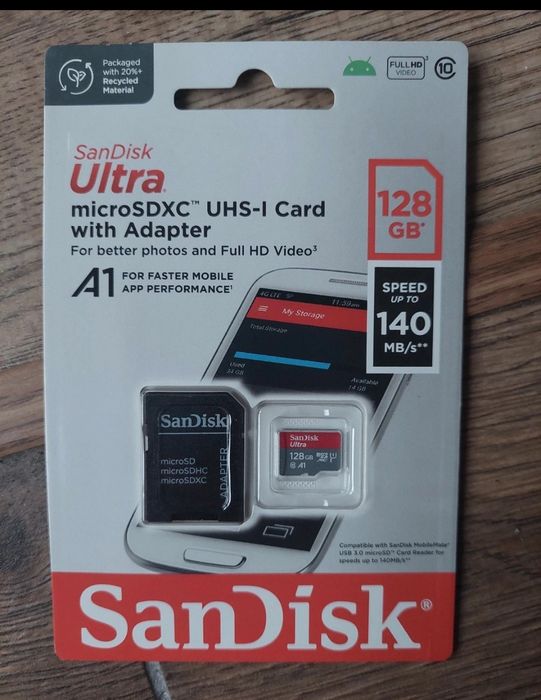 SanDisk Ultra microSDXC UHS-I 128 GB + adapter