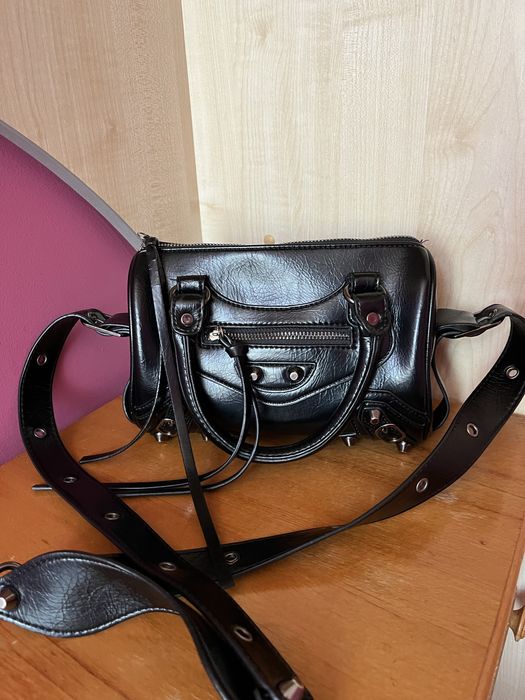 Сумка чорна екошкіра