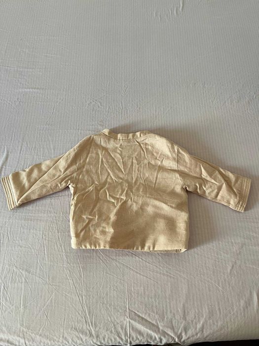 Casaco de linho Zara criança bege rosado, 4 anos