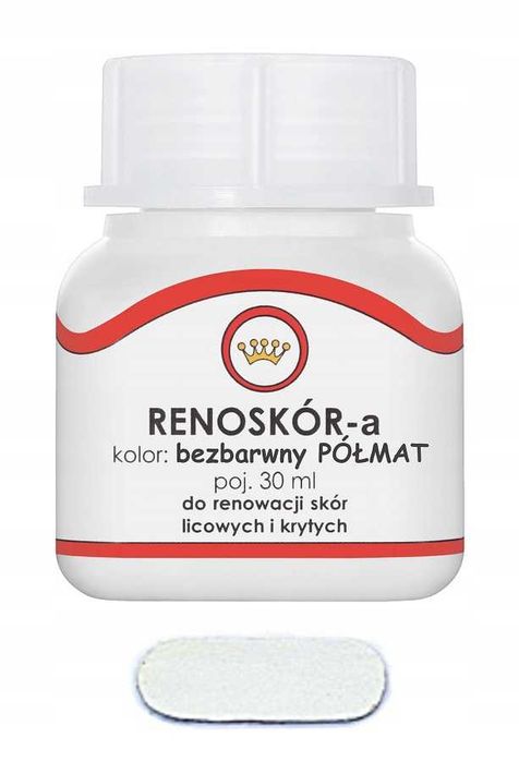 RENOSKÓR farba lakier do skóry Bezbarwny Półmat 30ml