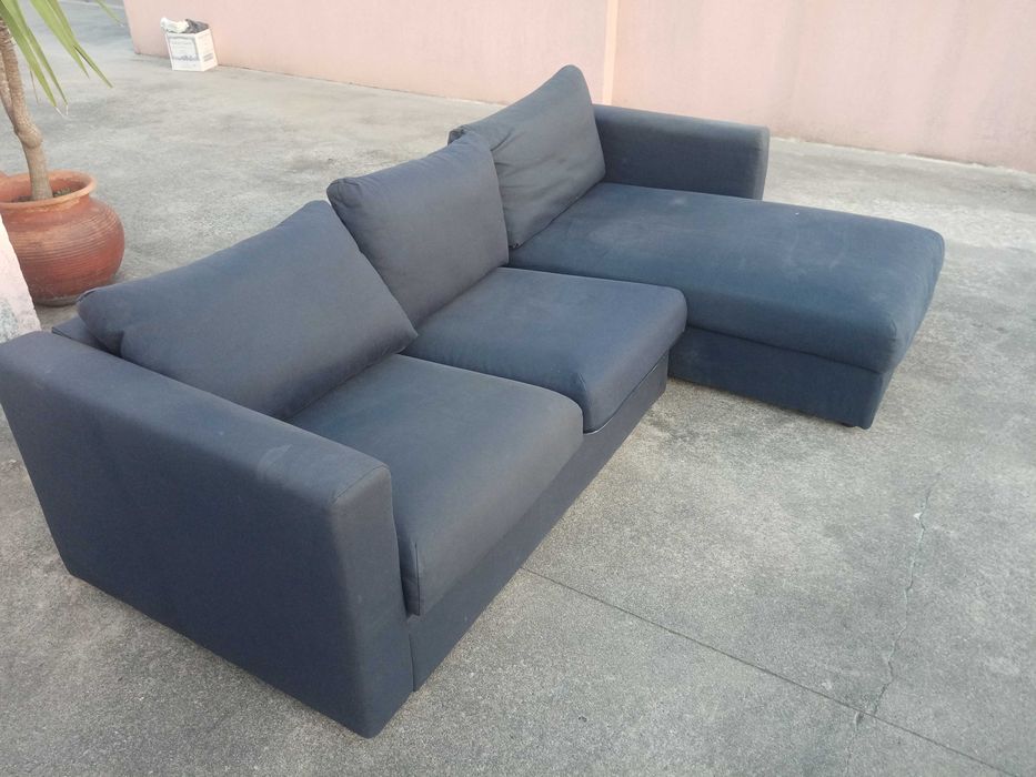 sofá azul chej long