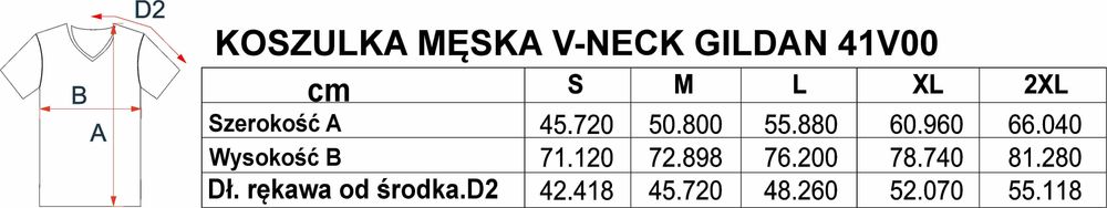 Koszulka damska GILDAN Premium V-neck czerwona XXL