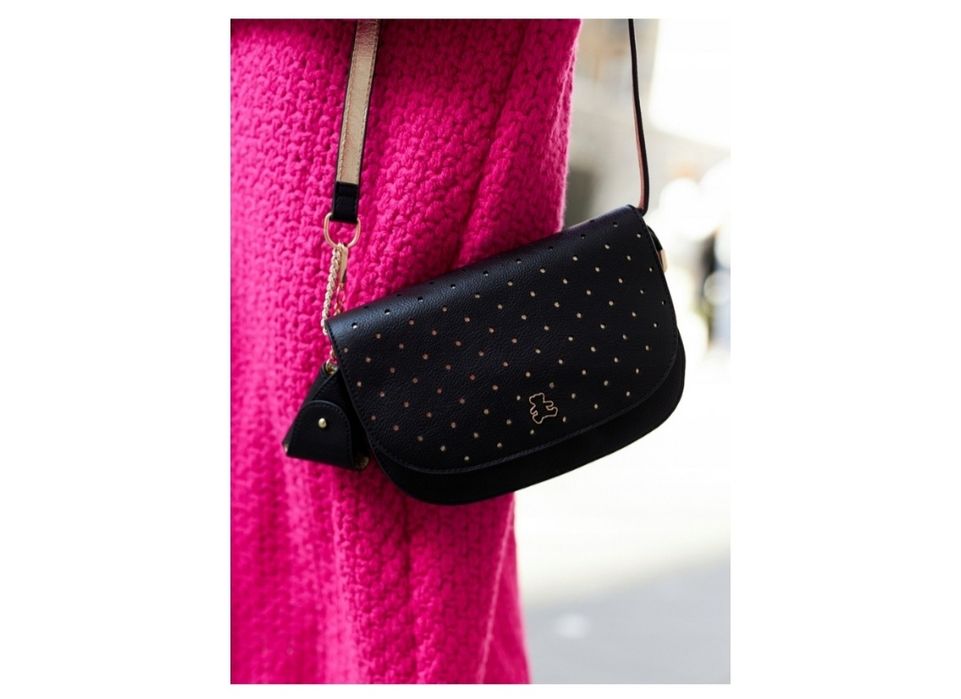 Nowa torebka damska Lulu Castagnette, listonoszka eko czarna