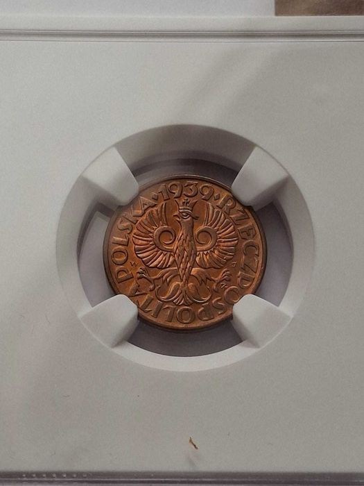 2 grosze 1939 w gradingu NGC MS 65 RB