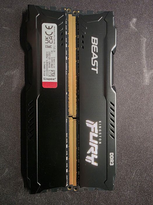 Pamięć RAM Kingston FURY Beast DDR3 16GB (2x8GB) 1600MHz CL10