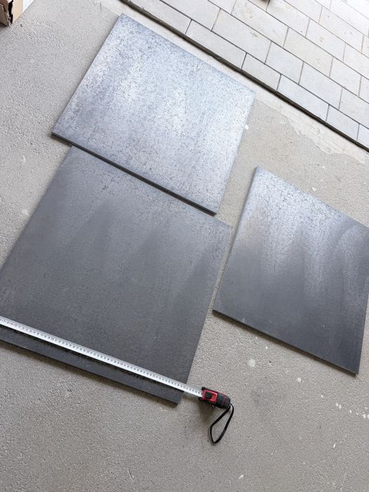 Kafle tarasowe 60x60 szare imitacja blachy