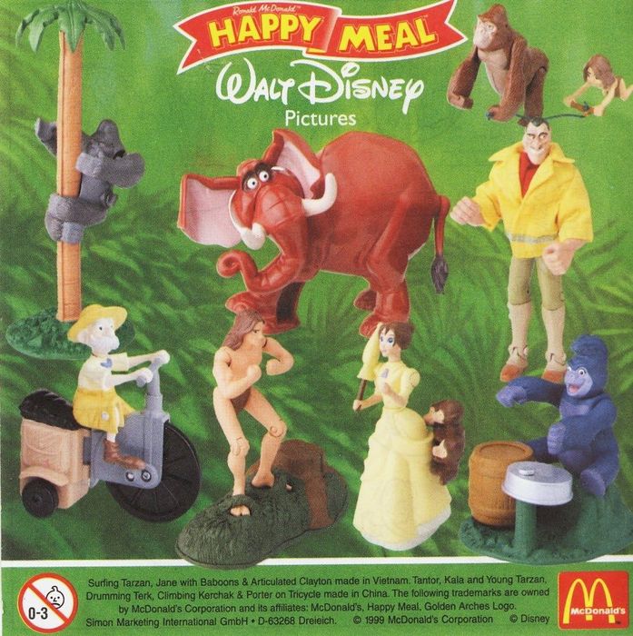 Тарзан 1999 іграшки з Макдональдс