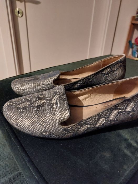 Buty skórzane granat 39