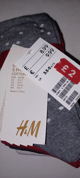 Новогодние носки H&M