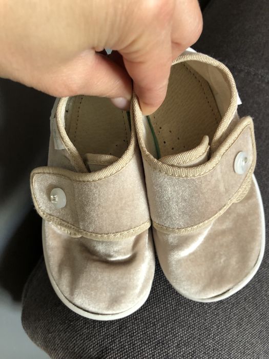 Сліпони капці кросівки Natur  широка нога текстиль бежеві