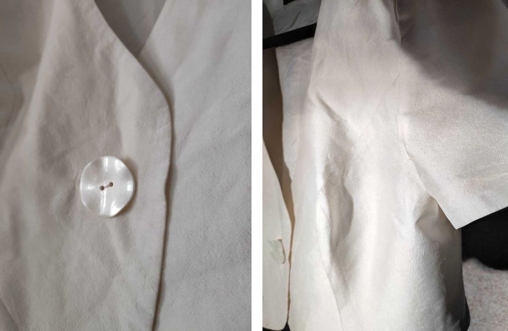 żakiet bolerko marynarka narzutka jedwabna metaliczna  elegancka