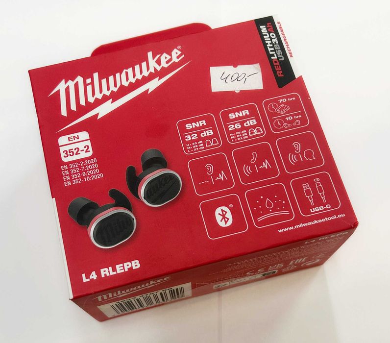 Milwaukee Słuchawki bezprzewodowe dokanałowe L4RLEPB