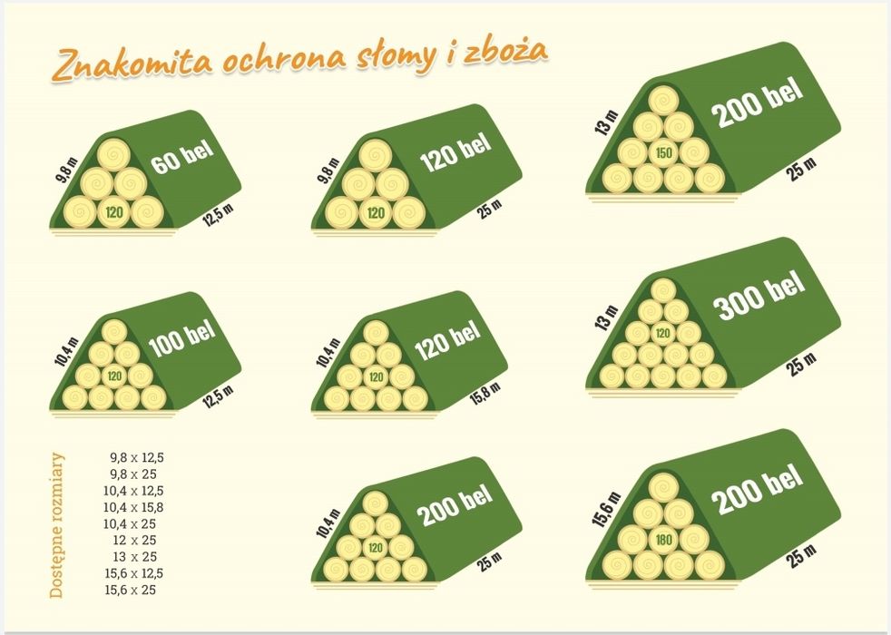 Fliz  agrowłóknina na słomę siano 10,40x12,50