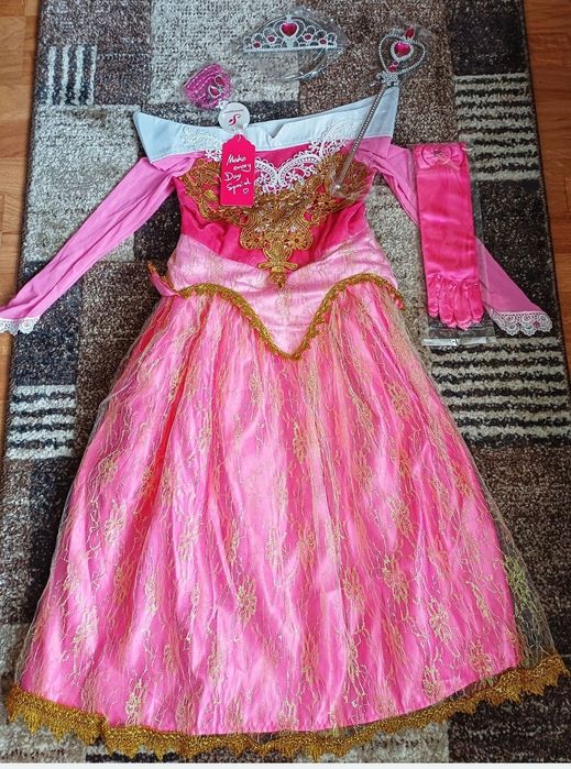 NOWY Strój przebranie Księżniczki +akcesora 122/128