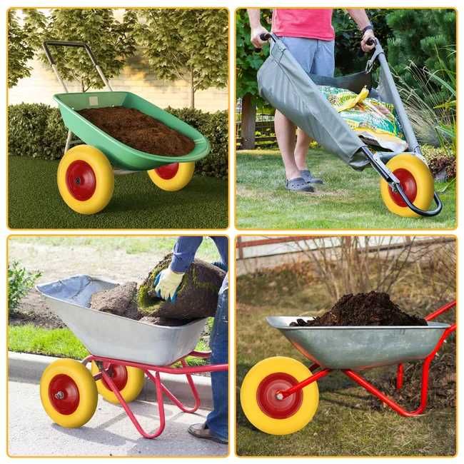 Roda de carrinho de mão antifuros Borracha maciça